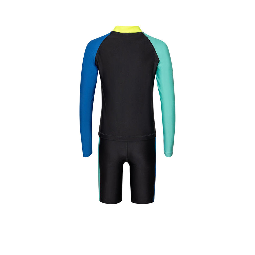 SPEEDO Colourblock Rash Top & Jammer Set Boys Swimsuit