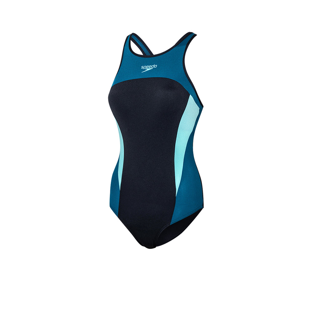 SPEEDO Highneck Splice Crossback Women's Swimsuit - Supersports Thailand Supersports Thailand
