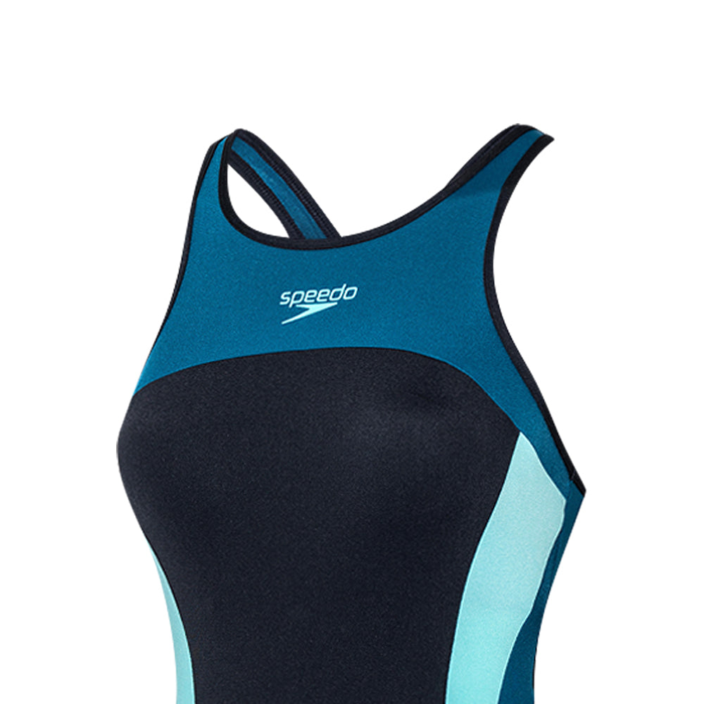 SPEEDO Highneck Splice Crossback Women's Swimsuit - Supersports Thailand Supersports Thailand