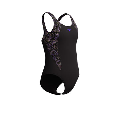 SPEEDO Hyperboom Splice Muscleback One Piece Girls Swimsuit