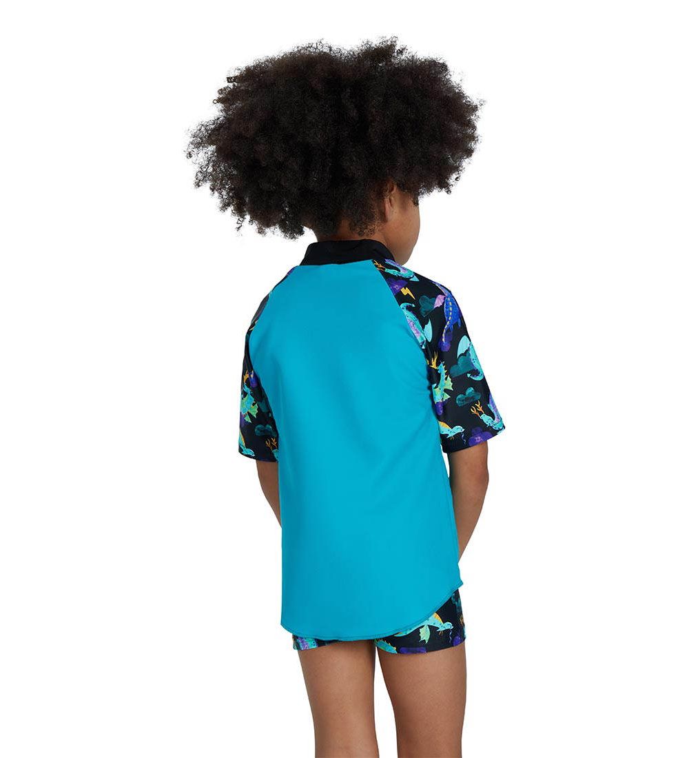 SPEEDO Short Sleeve Printed Rash Top Set Boys Swimsuit - Supersports Thailand Supersports Thailand