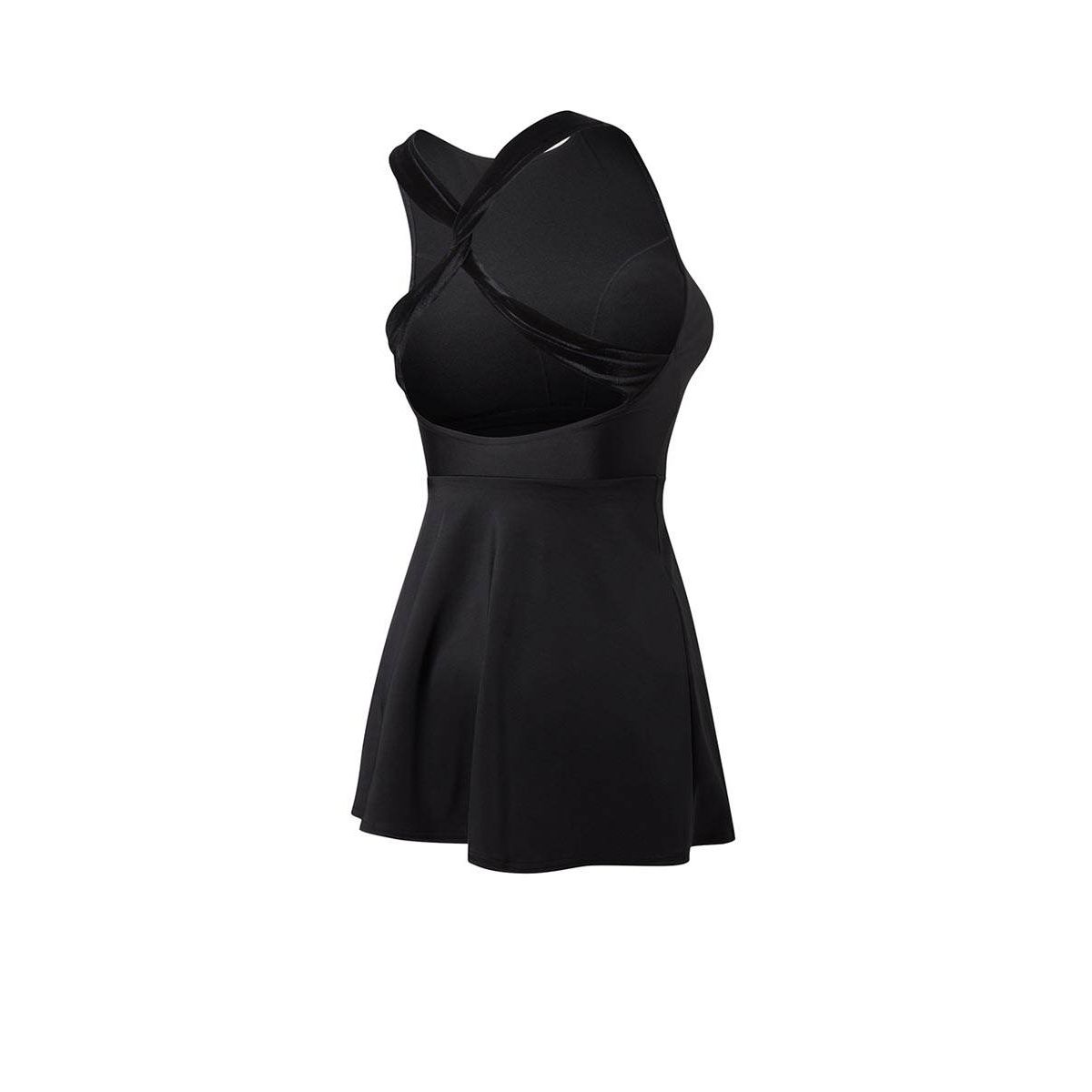 SPEEDO Little Black Dress Velvet High Neck Crossback One-piece Women's Swimsuit - Supersports Thailand