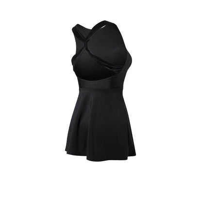 SPEEDO Little Black Dress Velvet High Neck Crossback One-piece Women's Swimsuit - Supersports Thailand