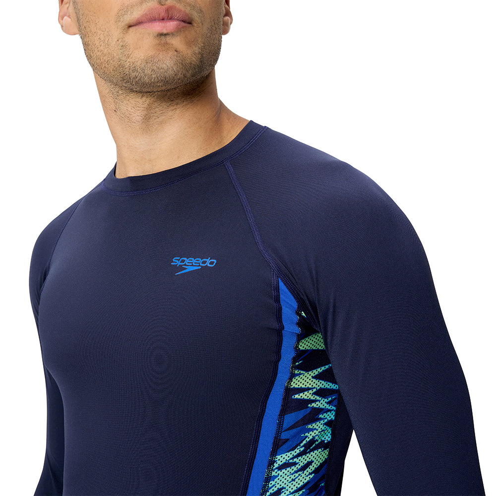 SPEEDO Hyperboom Splice UV Men's Rashguard - Supersports Thailand