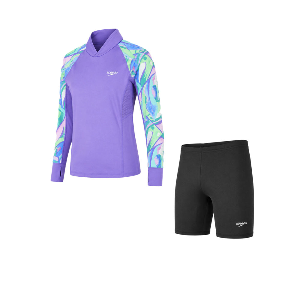SPEEDO Long Sleeve Rashguard & Jammer Set Girls Swimsuit - Supersports Thailand Supersports Thailand