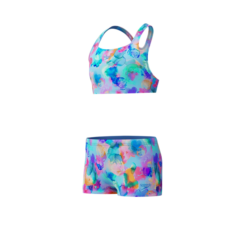 SPEEDO Printed Racerback 2 Pieces Girls Swimsuit - Supersports Thailand
