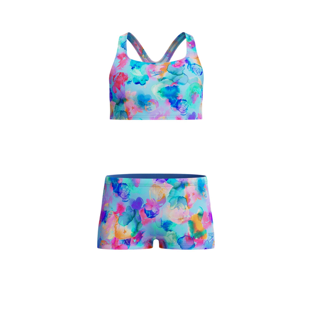 SPEEDO Printed Racerback 2 Pieces Girls Swimsuit - Supersports Thailand Supersports Thailand