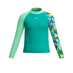 SPEEDO Long Sleeve Turquoise เสื้อรัชการ์ดเด็กผู้ชาย