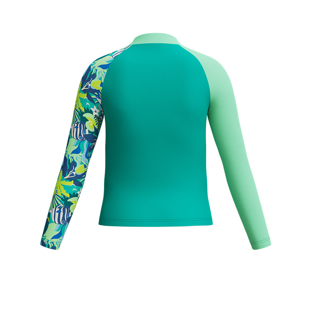 SPEEDO Long Sleeve Turquoise Boys Rashguard - Supersports Thailand