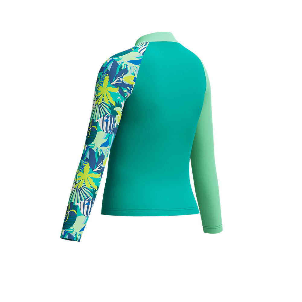 SPEEDO Long Sleeve Turquoise เสื้อรัชการ์ดเด็กผู้ชาย
