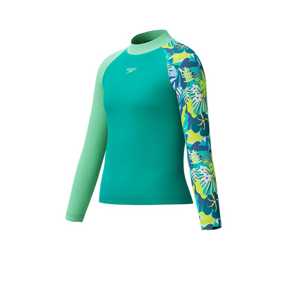 SPEEDO Long Sleeve Turquoise เสื้อรัชการ์ดเด็กผู้ชาย