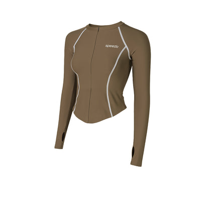 SPEEDO 'Wavechasers 2.0' Sun Protection Round Neck Shaping เสื้อรัชการ์ดผู้หญิง