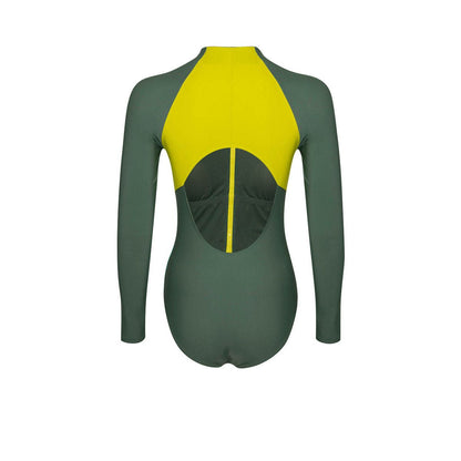 SPEEDO Asia Fit Long Sleeve Zip Colour Block Women's Swimsuit - Supersports Thailand