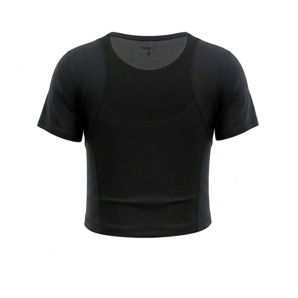 SPIKE Black Women's Running T-Shirt Supersports Thailand