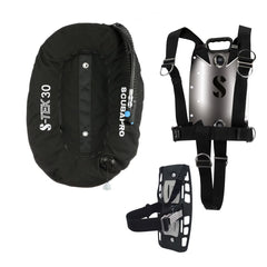 Scubapro S-Tek Pure Harness Packaged Sets with Stainless Steel Back Plate - 1