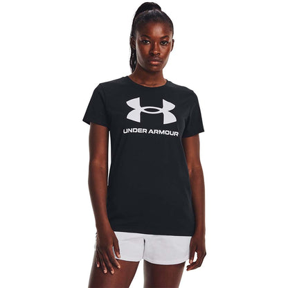 UNDER ARMOUR Rival Logo Short Sleeve เสื้อออกกำลังกายผู้หญิง