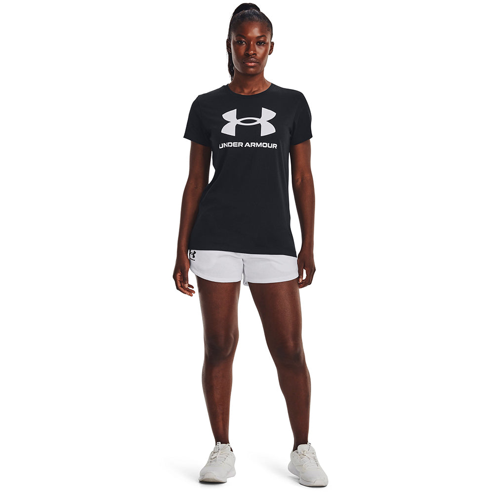 UNDER ARMOUR Rival Logo Short Sleeve เสื้อออกกำลังกายผู้หญิง