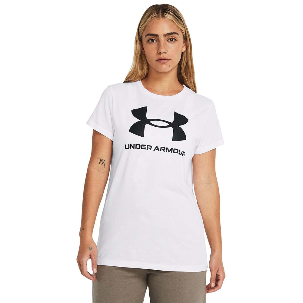 UNDER ARMOUR Rival Logo Short Sleeve เสื้อออกกำลังกายผู้หญิง