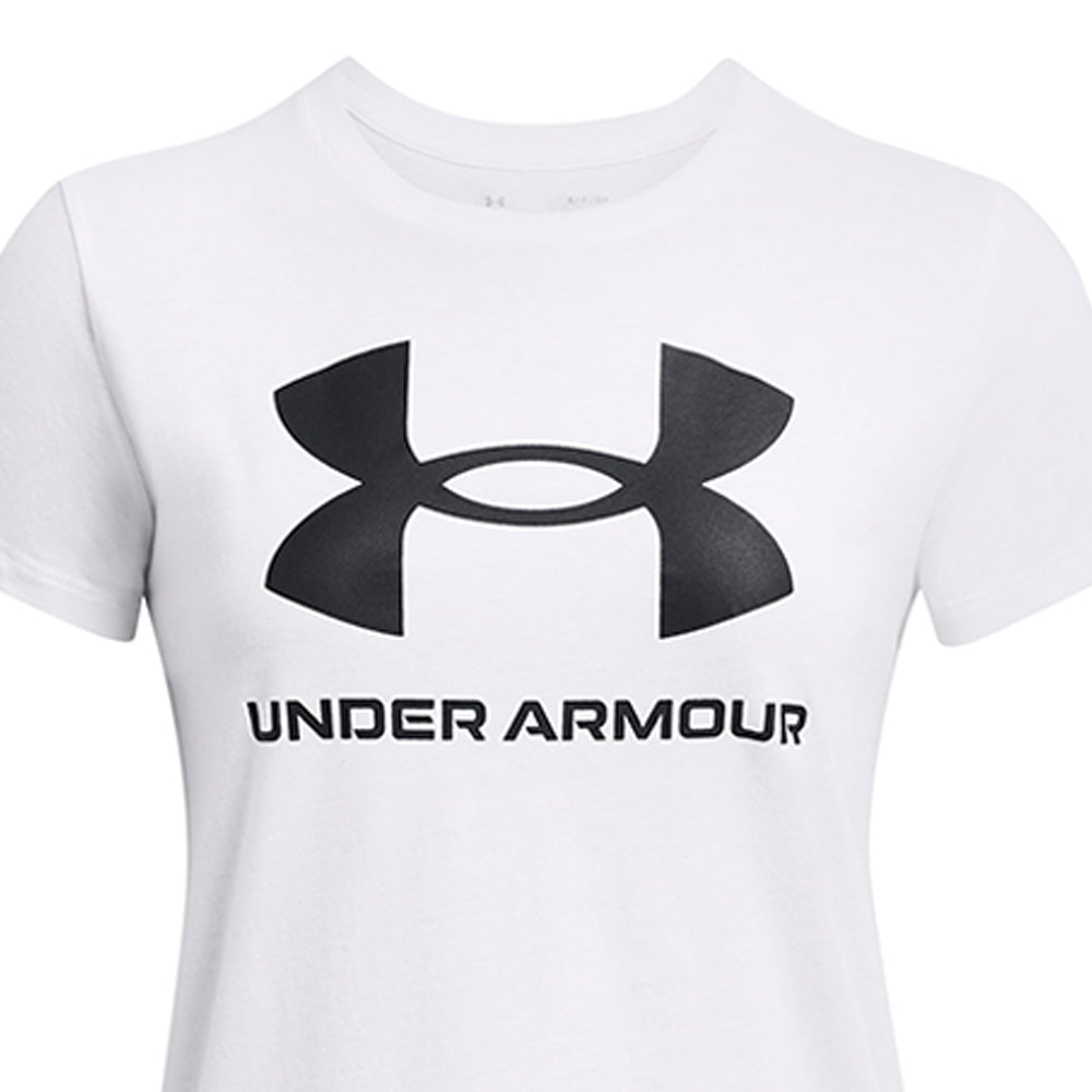 UNDER ARMOUR Rival Logo Short Sleeve เสื้อออกกำลังกายผู้หญิง