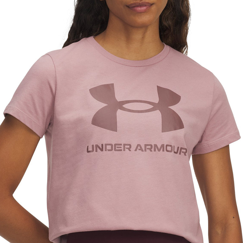 UNDER ARMOUR Rival Logo Short Sleeve เสื้อออกกำลังกายผู้หญิง