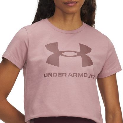 UNDER ARMOUR Rival Logo Short Sleeve เสื้อออกกำลังกายผู้หญิง