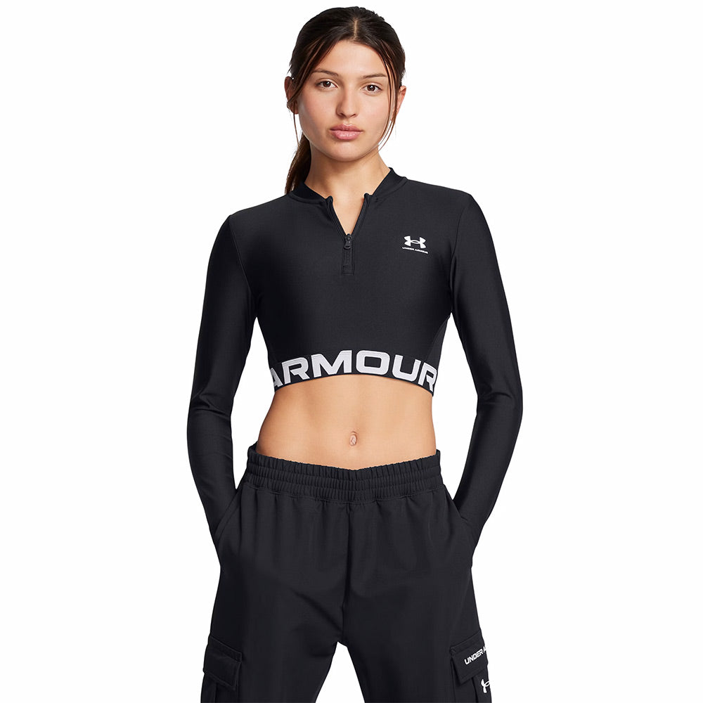 UNDER ARMOUR HeatGear® Rib ¼ Zip Long Sleeve Women's Compression - Supersports Thailand