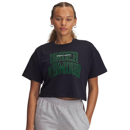 UNDER ARMOUR Varsity Mix Heavyweight Crop เสื้อออกกำลังกายผู้หญิง