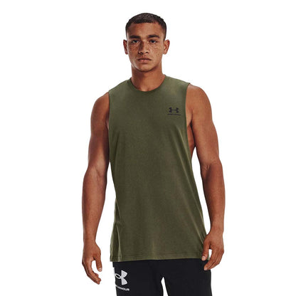 UNDER ARMOUR Left Chest Cut-Off เสื้อกล้ามออกกำลังกายผู้ชาย