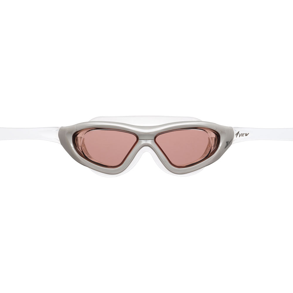 VIEW แว่นตาว่ายน้ำ/เจ็ทสกี ซิลิโคน V1000A สีน้ำตาล/เงิน - 2
