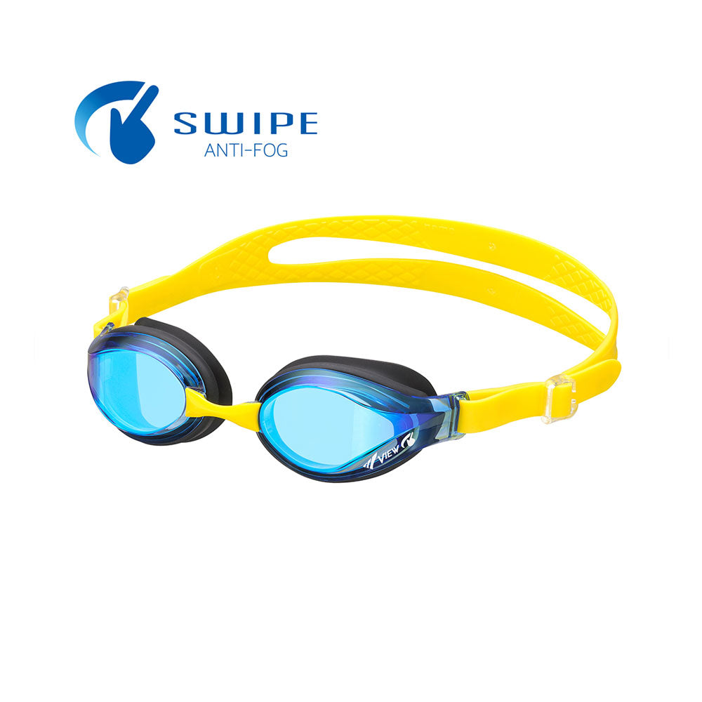 VIEW แว่นตาว่ายน้ำเด็ก 6-12 ปี V760JASAM เลนส์ฉาบปรอท สีน้ำเงิน ปรอทน้ำเงิน - 1