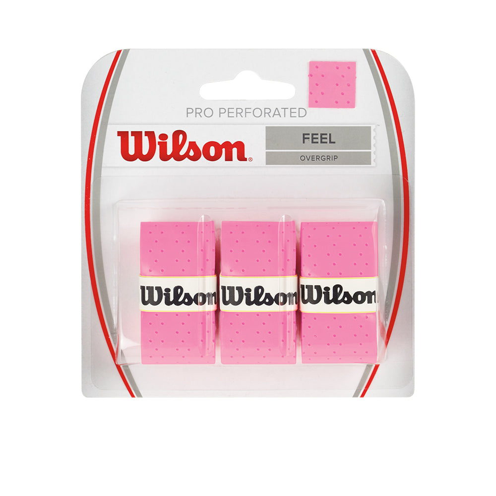 WILSON Pro Overgrip Perforated เทปพันด้ามไม้เทนนิส (แพ็ค 3 ชิ้น)
