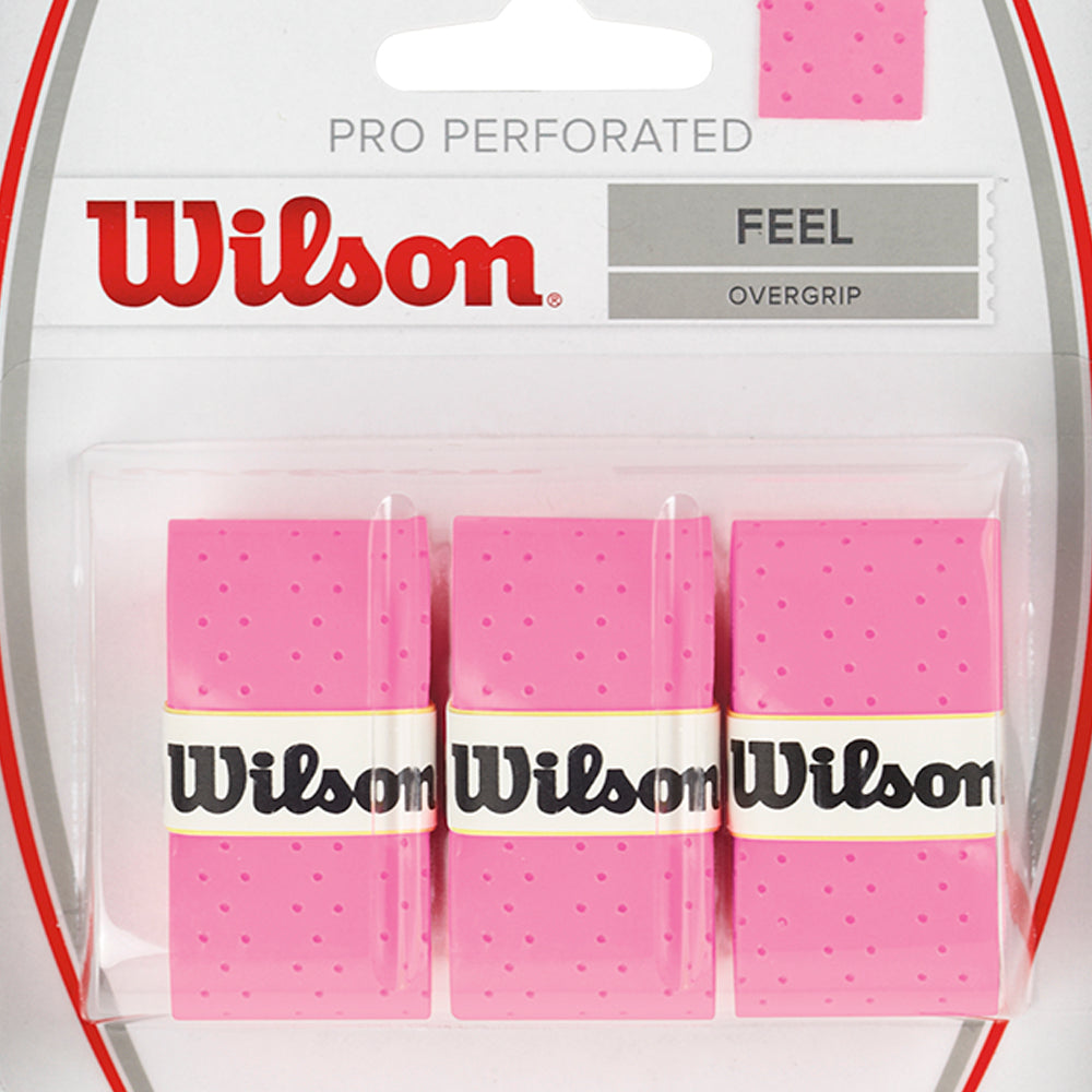 WILSON Pro Overgrip Perforated เทปพันด้ามไม้เทนนิส (แพ็ค 3 ชิ้น)