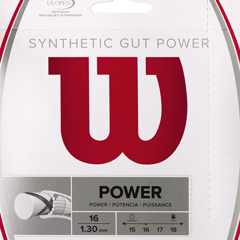 WILSON Synthetic Gut Power 16 Tennis String (16g/1.30mm) - Supersports Thailand