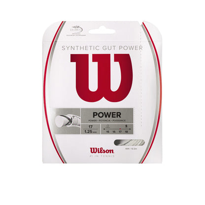 WILSON Synthetic Gut Power 17 Tennis String (17g/1.25mm) - Supersports Thailand