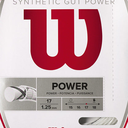 WILSON Synthetic Gut Power 17 Tennis String (17g/1.25mm) - Supersports Thailand