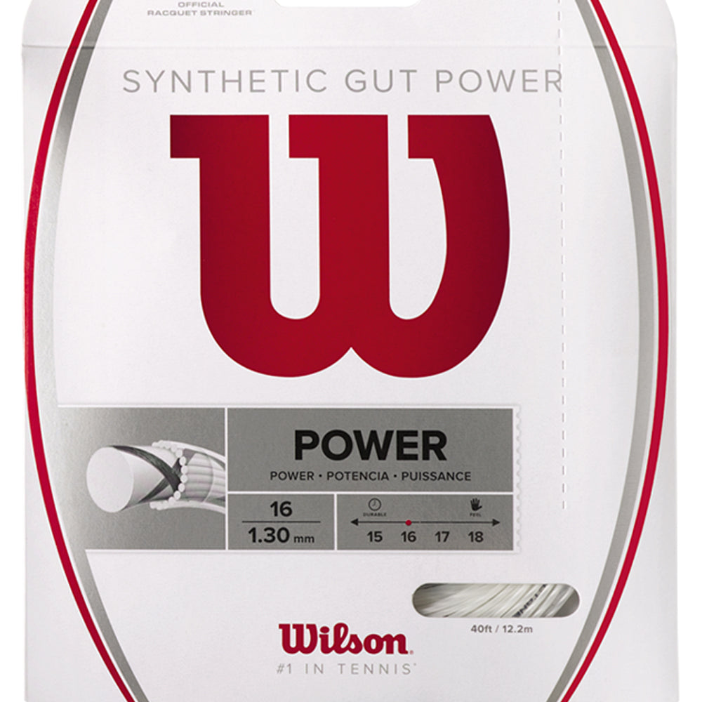 WILSON Synthetic Gut Power 16G Tennis String (16g/1.30mm) - Supersports Thailand