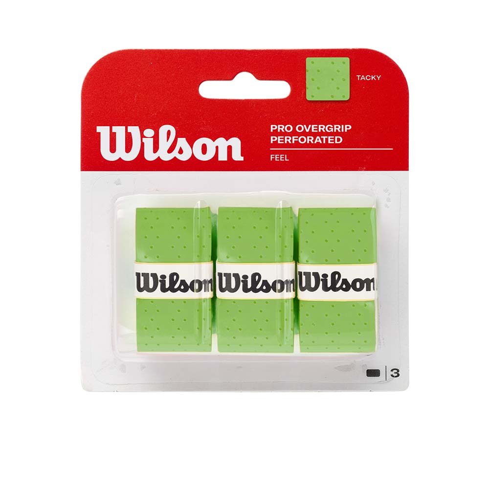 WILSON Pro Overgrip Perforated เทปพันด้ามไม้เทนนิส (แพ็ค 3 ชิ้น) Supersports Thailand