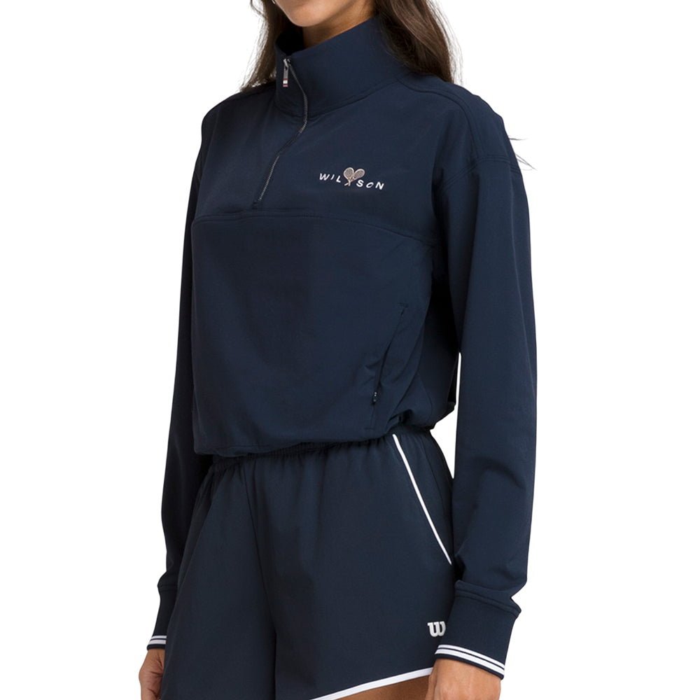 WILSON Davenport Woven Pop Over Women's Tennis Sweatshirt - Supersports Thailand