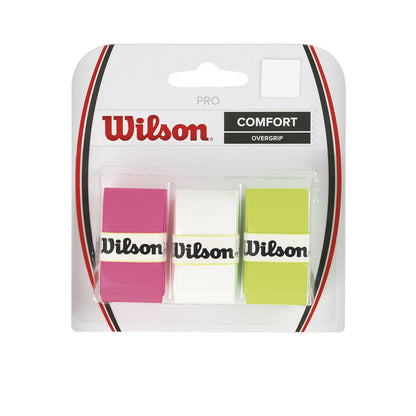 WILSON Pro Overgrip Comfort Assorted (3 Pieces) Tennis Overgrip
