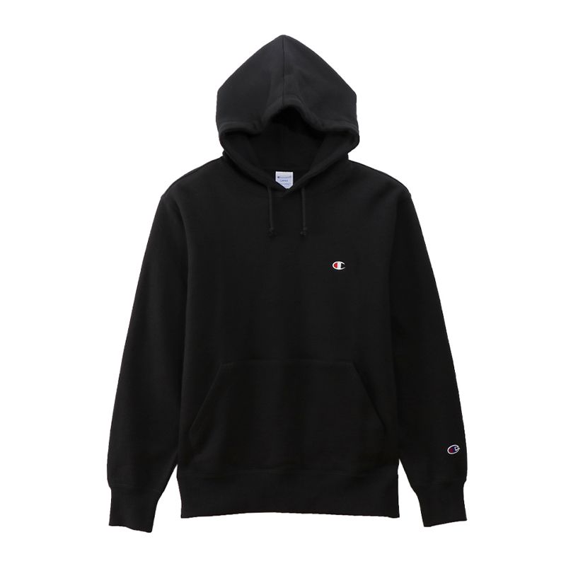 CHAMPION PULLOVER HOODED SWEATSHIRT เสื้อฮู้ด ผู้ชาย C3-Q101-090 Black - 1 Supersports Thailand
