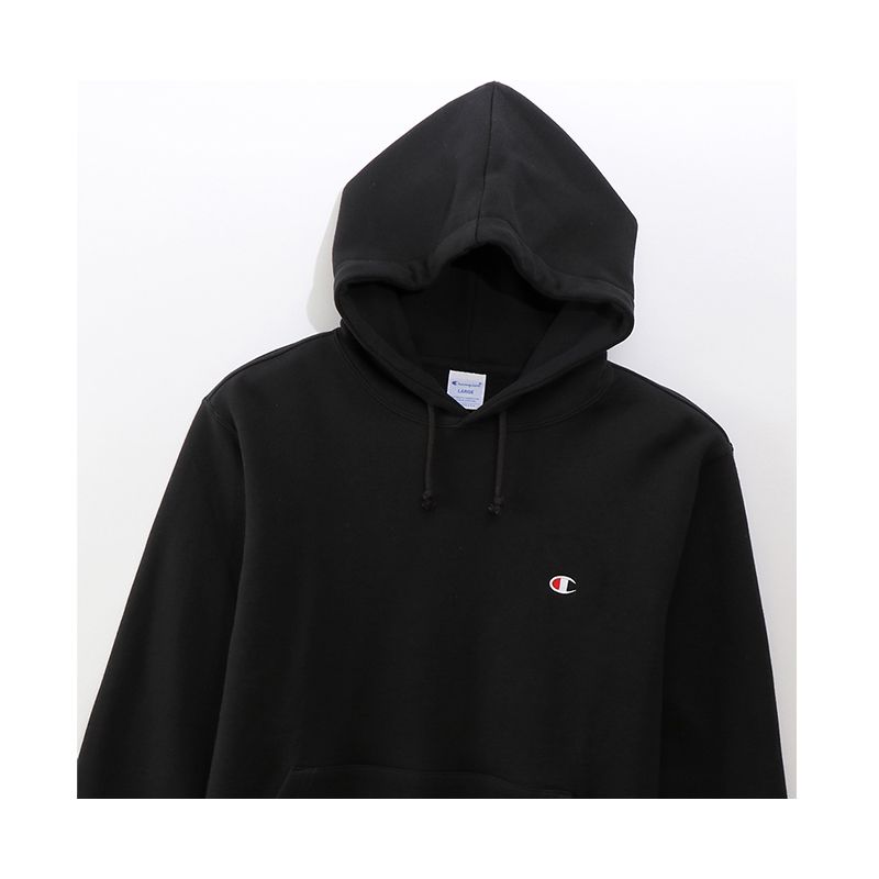 CHAMPION PULLOVER HOODED SWEATSHIRT เสื้อฮู้ด ผู้ชาย C3-Q101-090 Black - 1 Supersports Thailand