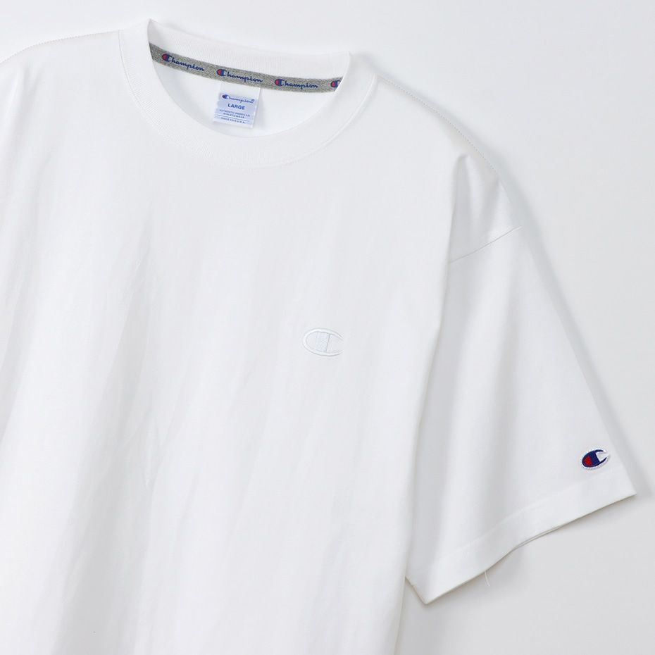 CHAMPION SHORT SLEEVE T-SHIRT เสื้อยืดทีเชิ๊ต ผู้ชาย C3-V331-010 White - 1 Supersports Thailand