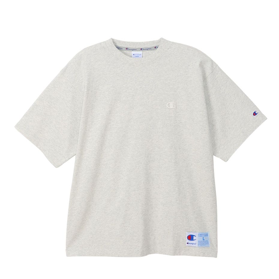 CHAMPION SHORT SLEEVE T-SHIRT เสื้อยืดทีเชิ๊ต ผู้ชาย C3-V331-810 Cream - 1 Supersports Thailand
