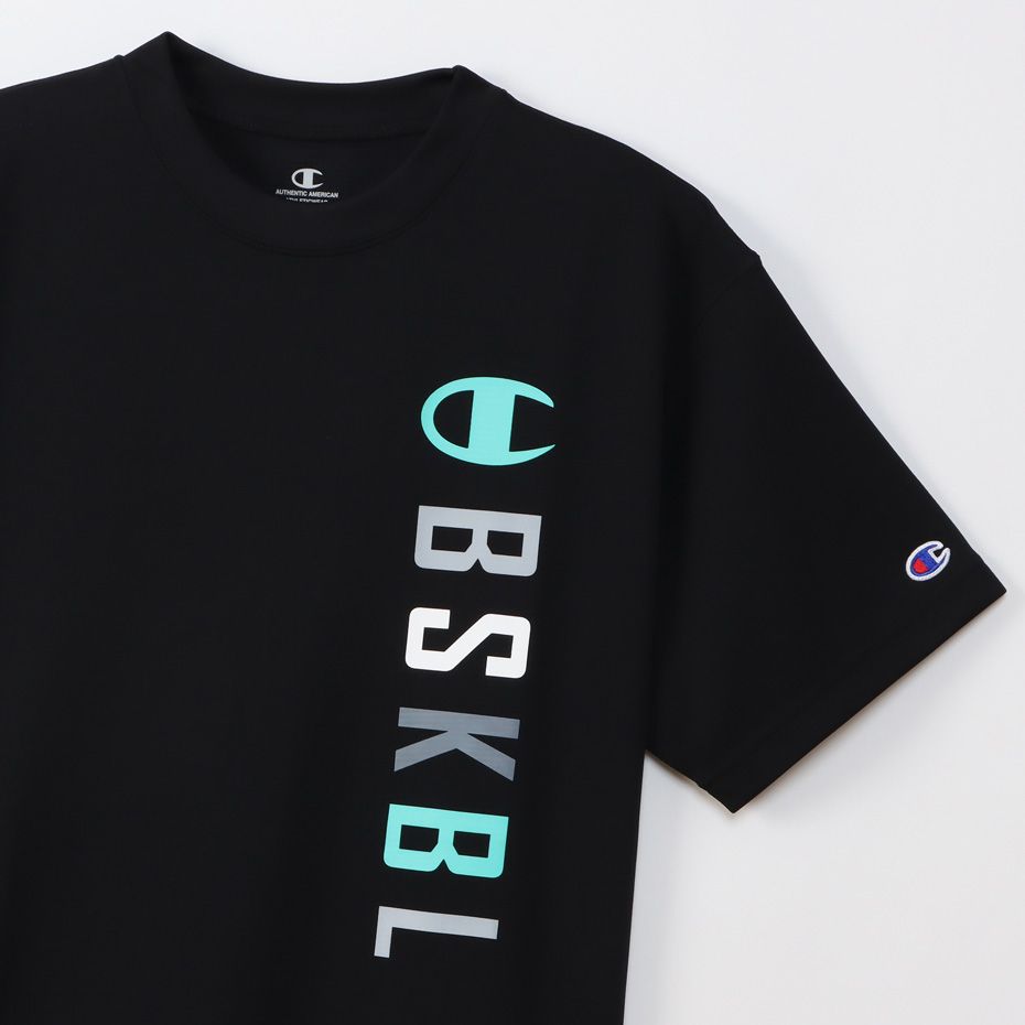 CHAMPION SHORT SLEEVE T-SHIRT เสื้อยืดทีเชิ๊ต ผู้ชาย C3-WB343-090 Black - 1 Supersports Thailand