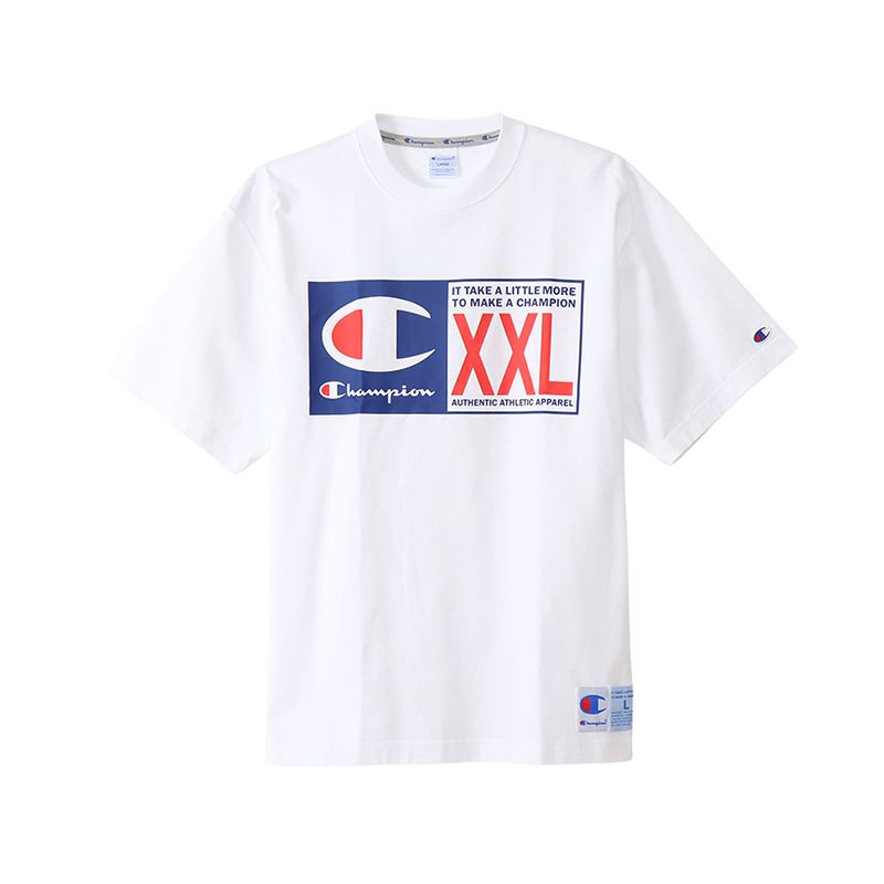 CHAMPION S/S T-SHIRT เสื้อยืดทีเชิ๊ต ผู้ชาย C3-X326-010 White - 1
