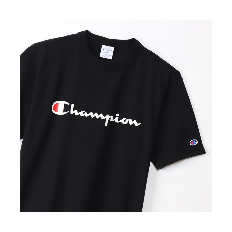 CHAMPION SHORT SLEEVE T-SHIRT เสื้อยืดทีเชิ๊ต ผู้ชาย C3-X353-090 Black - 1