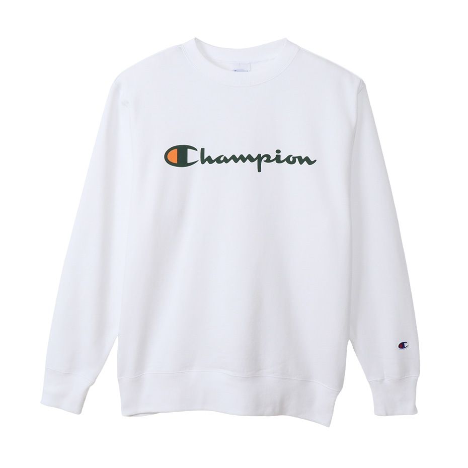 CHAMPION CREW NECK SWEATSHIRT เสื้อสเวตเชิ้ต ผู้ชาย C3-Y027-010 White - 1 Supersports Thailand