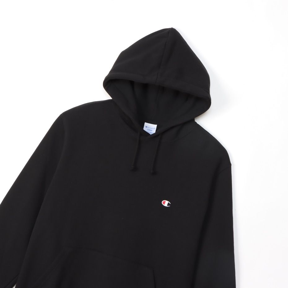 CHAMPION HOODED SWEATSHIRT เสื้อฮู้ด ผู้ชาย C3-Y136-090 Black - 1