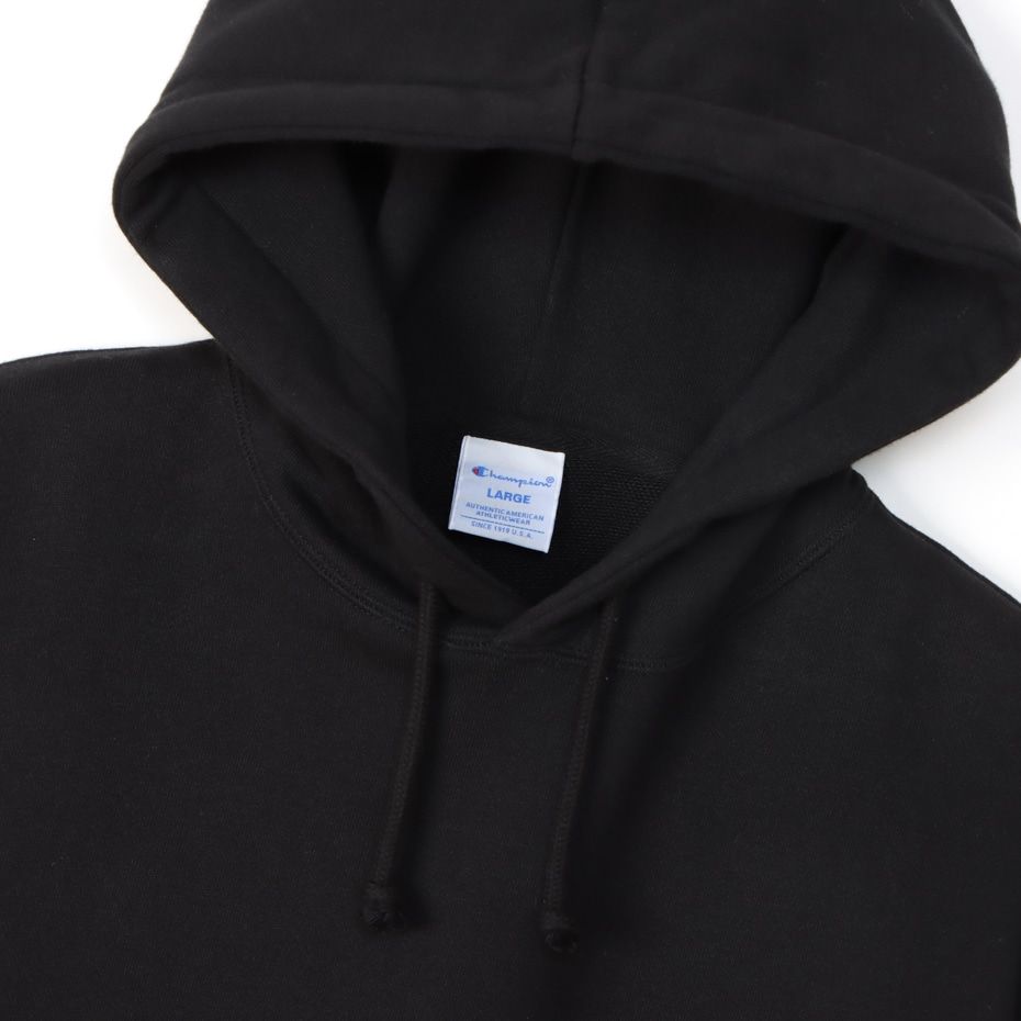 CHAMPION HOODED SWEATSHIRT เสื้อฮู้ด ผู้ชาย C3-Y136-090 Black - 1