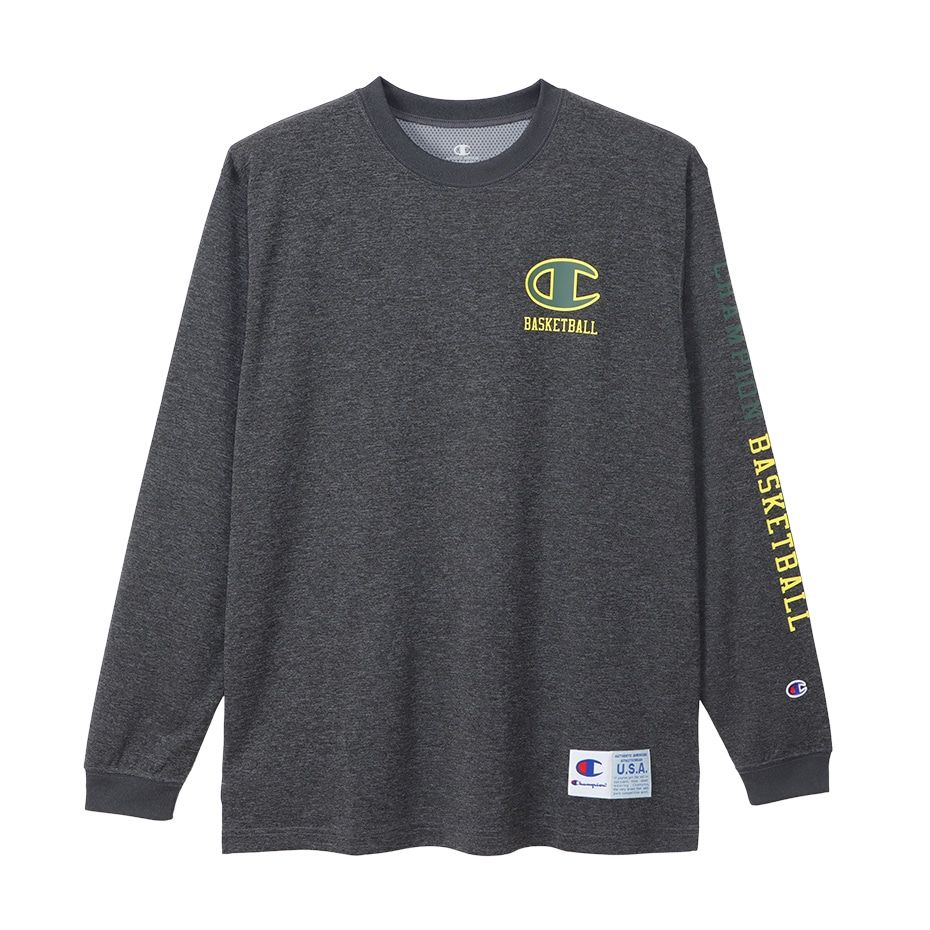 CHAMPION LONG SLEEVE T-SHIRT เสื้อยืดทีเชิ๊ต ผู้ชาย C3-YB455-099 Black - 1